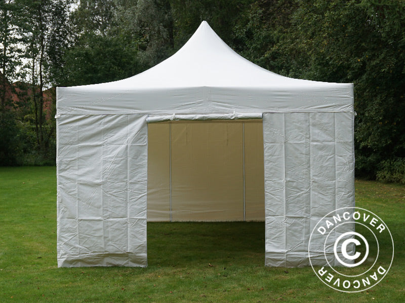 Quick-up telt FleXtents Xtreme 50 Heavy Duty 4x6m Hvit, inkl. 8 sider