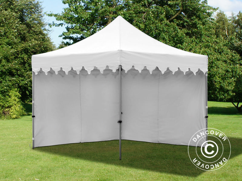 Quick-up telt FleXtents PRO "Morocco" 3x3m Hvit, inkl. 4 sider
