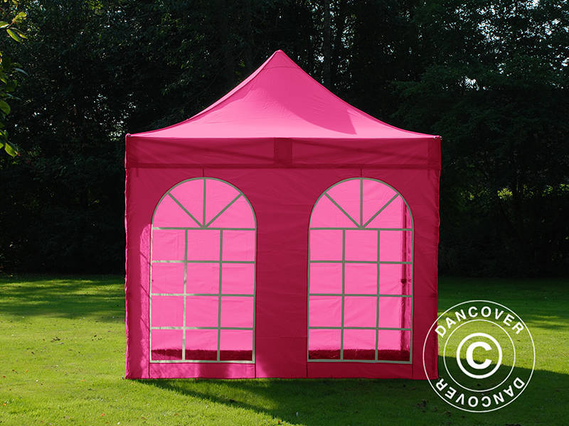 Quick-up telt FleXtents Xtreme 50 Vintage Style 3x3m Rosa, inkl. 4 sider