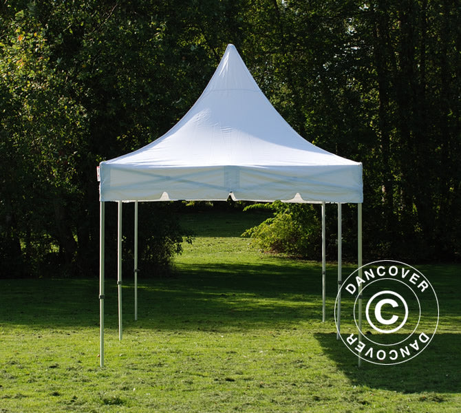 Quick-up telt FleXtents PRO Peak Pagoda 3x6m Hvit, inkl. 6 sider