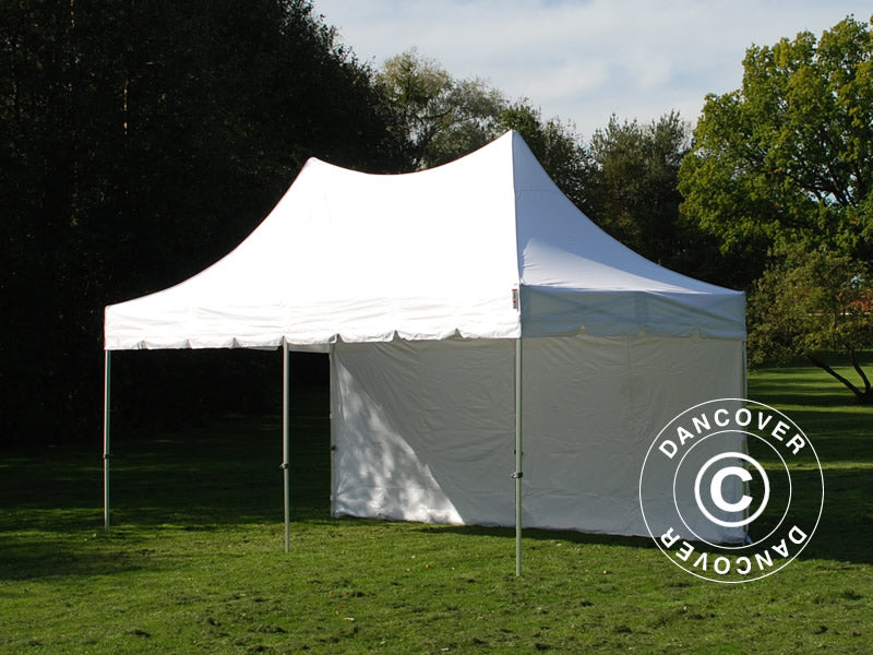 Quick-up telt FleXtents PRO Peak Pagoda 3x6m Hvit, inkl. 6 sider