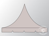 Takduk for Quick-up telt FleXtents PRO Pagoda 3x6m, Latte