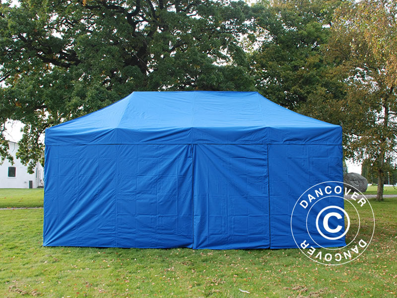 Quick-up telt FleXtents PRO 3x6m Blå, inkl. 6 sider