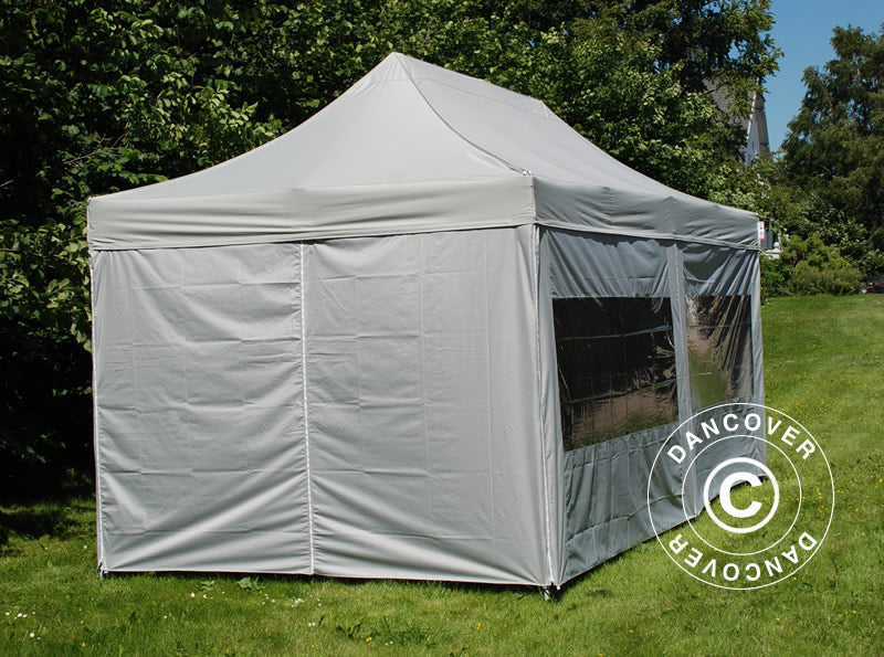 Quick-up telt FleXtents PRO 3x6m Sølv, inkl. 6 sider