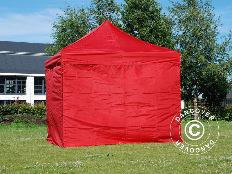 Quick-up telt FleXtents Xtreme 60 3x3m Rød, inkl. 4 sider