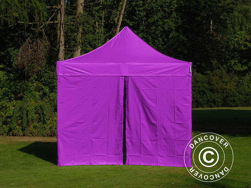 Quick-up telt FleXtents Xtreme 50 Vintage Style 3x3m Lilla, inkl. 4 sider