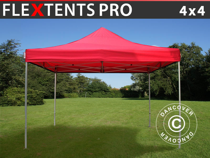 Quick-up telt FleXtents PRO 4x4m Rød