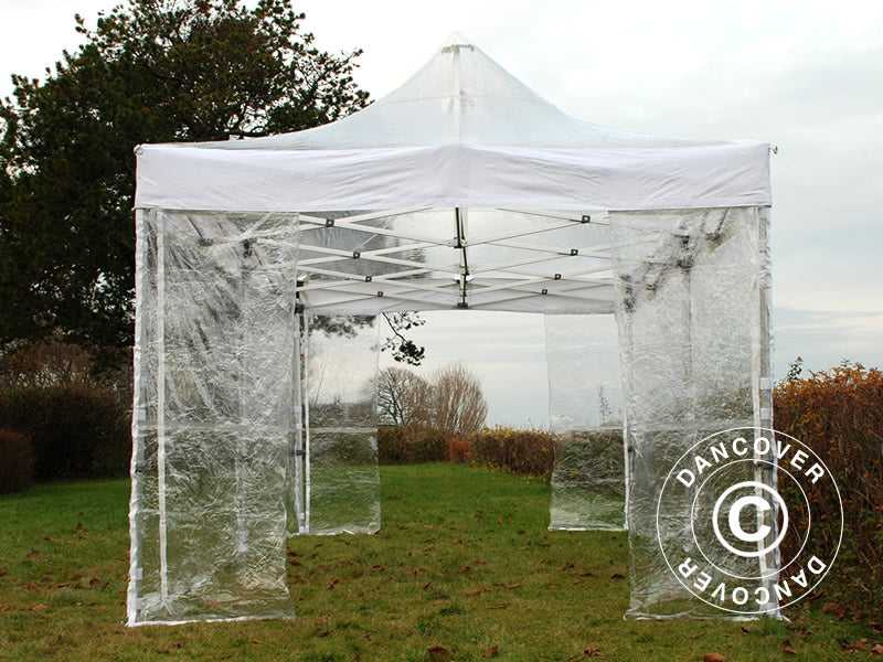 Quick-up telt FleXtents Xtreme 50 3x6mTransparent, inkl. 6 sider