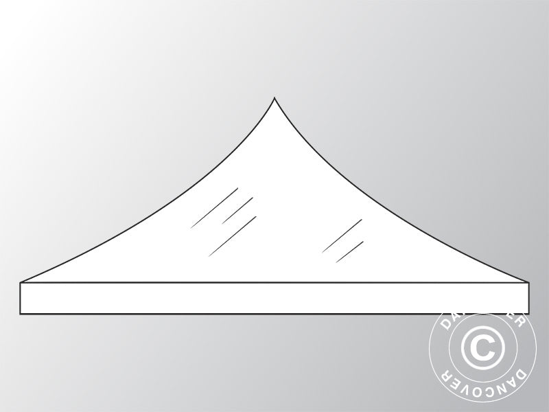 Takduk for Quick-up telt FleXtents PVC, 4x4m, Transparent