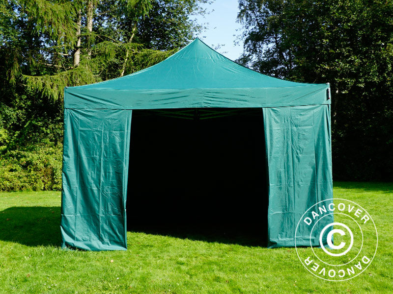 Quick-up telt FleXtents PRO 4x4m Grønn, inkl. 4 sider