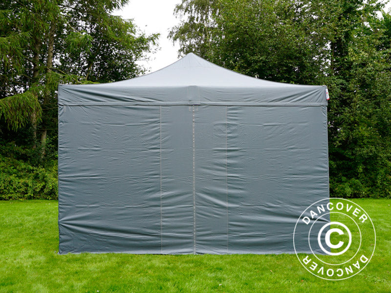 Quick-up telt FleXtents PRO 4x4m Grå, inkl. 4 sider