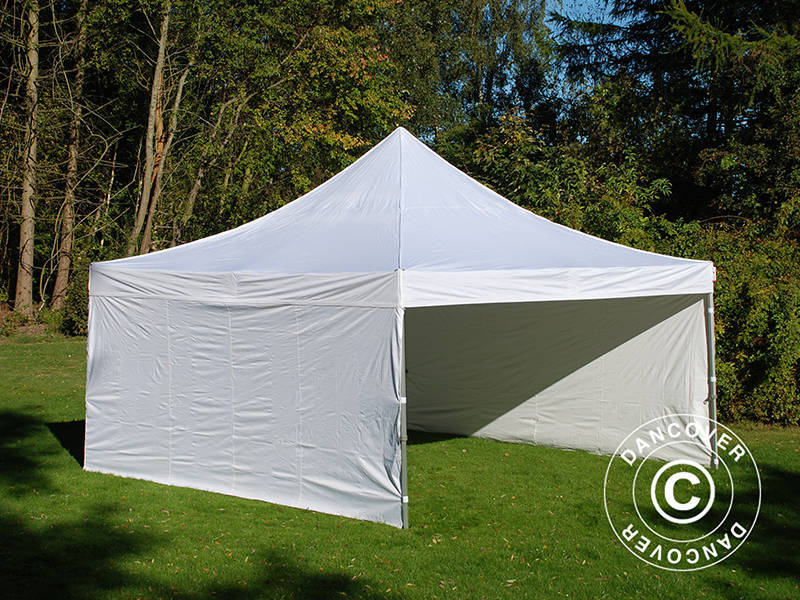 Quick-up telt FleXtents PRO 5x5m Hvit, inkl. 4 sider