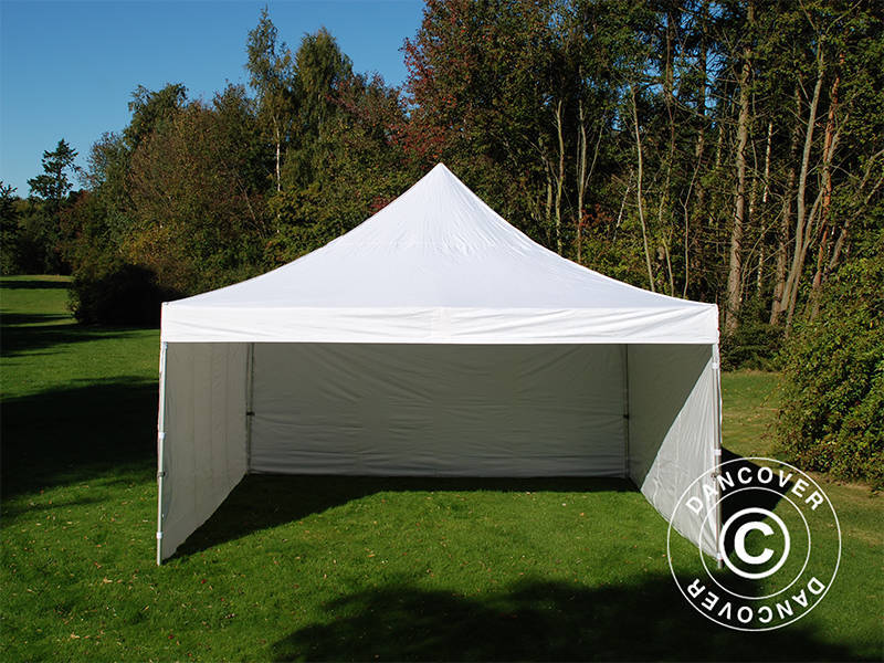 Quick-up telt FleXtents PRO 5x5m Hvit, inkl. 4 sider