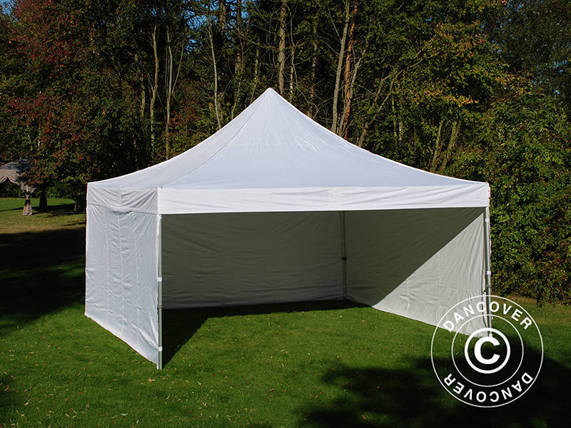 Quick-up telt FleXtents PRO 5x5m Hvit, inkl. 4 sider