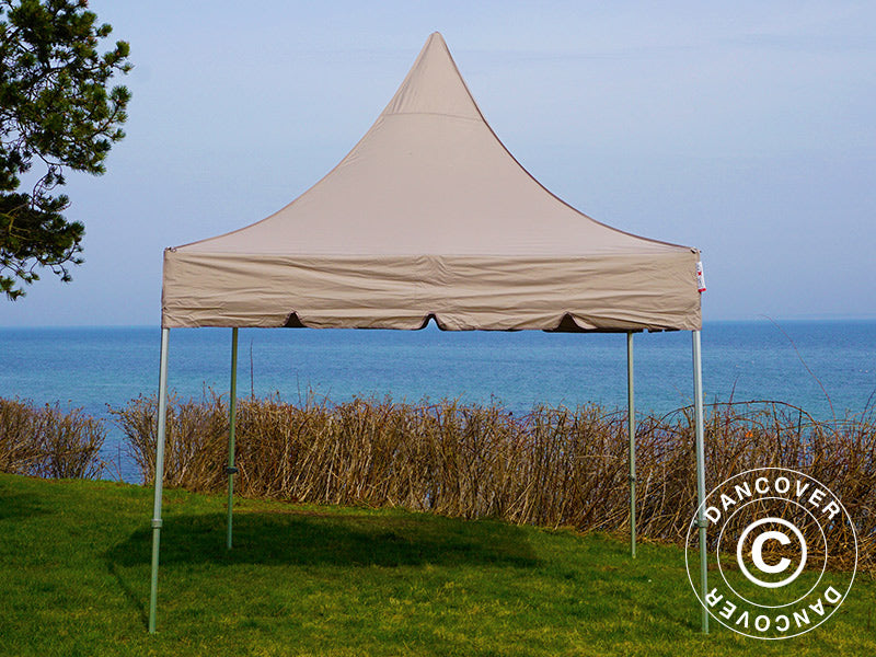 Quick-up telt FleXtents PRO Peak Pagoda 3x3m Latte