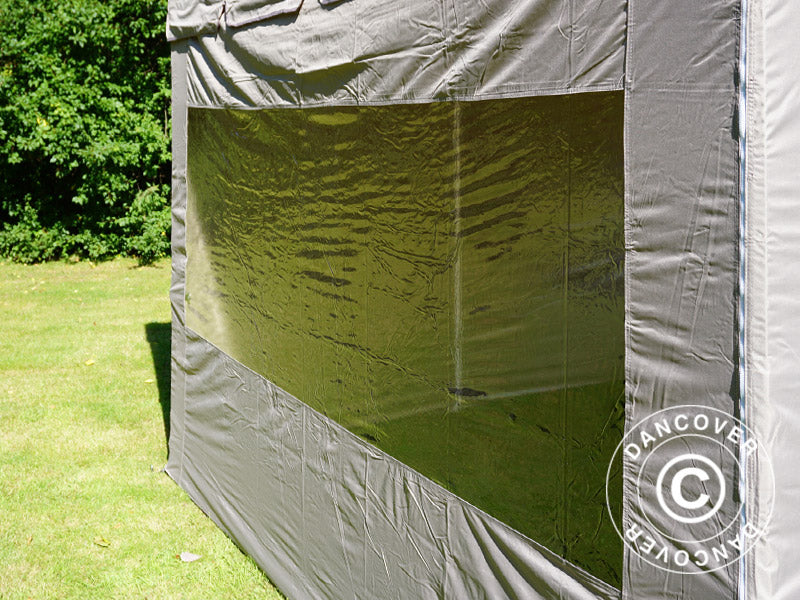 Quick-up telt FleXtents PRO Peak Pagoda 3x3m Latte, inkl. 4 sidevegger