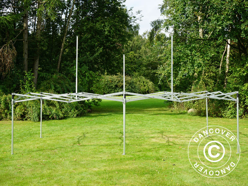 Quick-up telt FleXtents PRO Peak Pagoda 3x6m Latte, inkl. 6 sidevegger