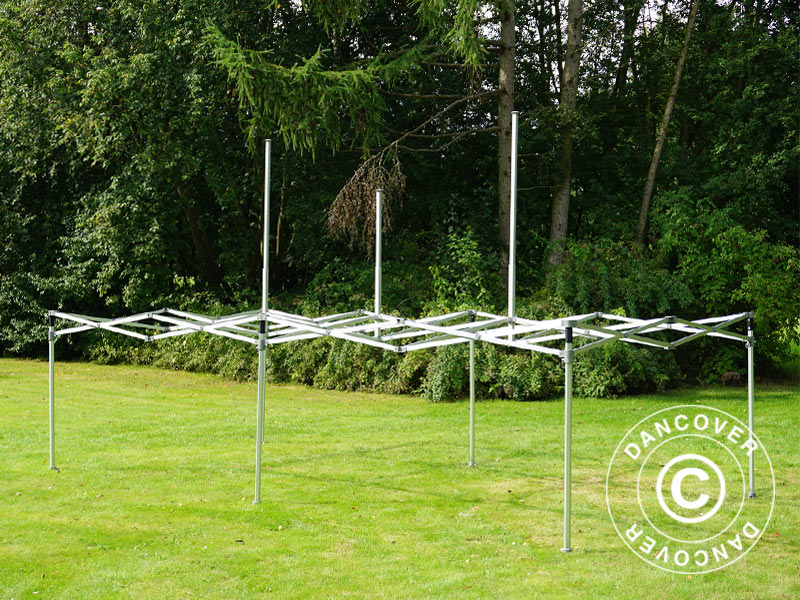 Quick-up telt FleXtents PRO Peak Pagoda 3x6m Latte, inkl. 6 sidevegger