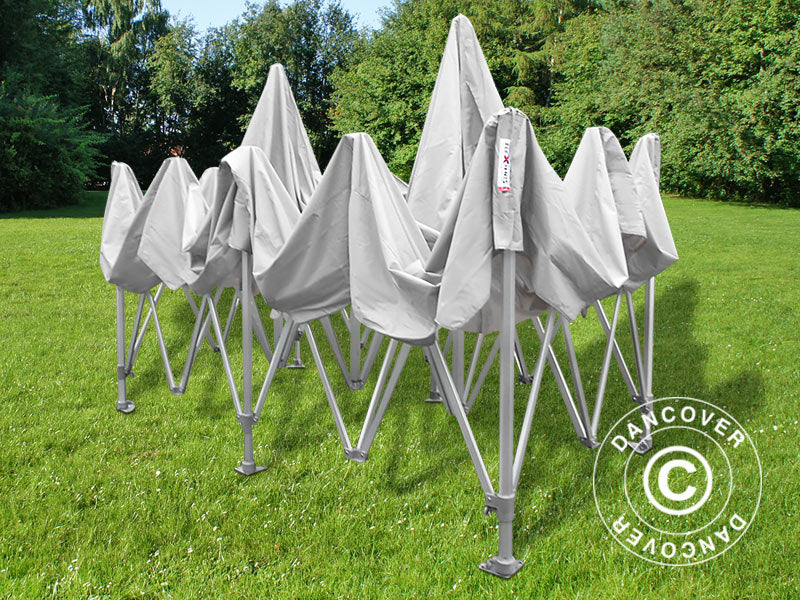 Quick-up telt FleXtents PRO Peak Pagoda 3x6m Latte, inkl. 6 sidevegger