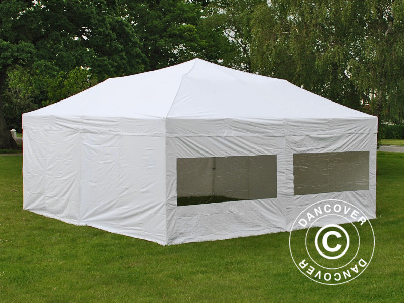 Quick-up telt FleXtents PRO 6x6m Hvit, inkl. 8 sider