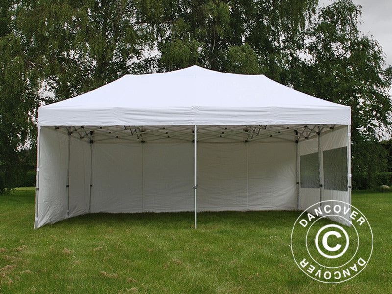 Quick-up telt FleXtents PRO 6x6m Hvit, inkl. 8 sider