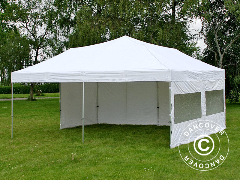 Quick-up telt FleXtents PRO 6x6m Hvit, inkl. 8 sider