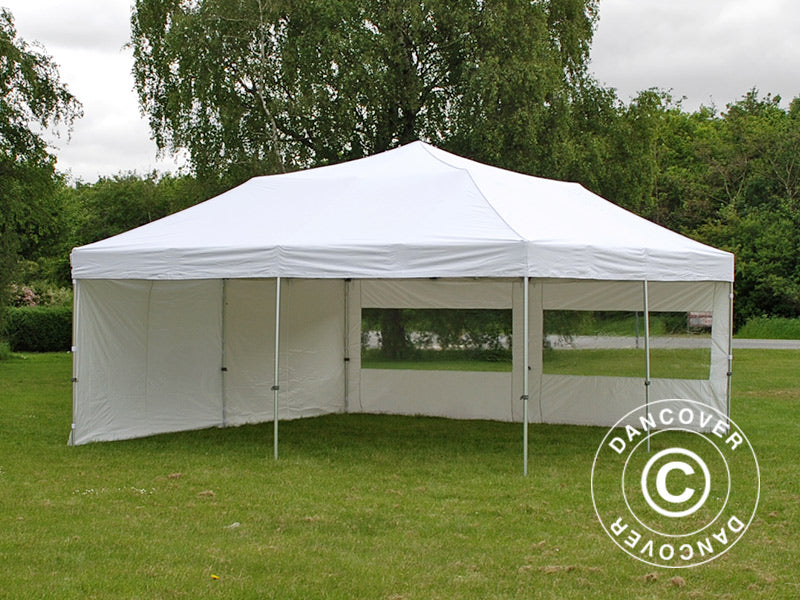Quick-up telt FleXtents PRO 6x6m Hvit, inkl. 8 sider