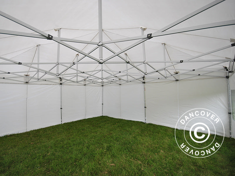 Quick-up telt FleXtents PRO 6x6m Hvit, inkl. 8 sider