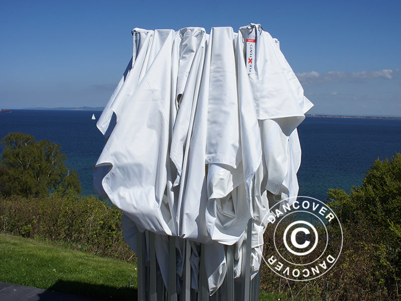 Quick-up telt FleXtents PRO Peak Pagoda 4x8m Hvit, inkl. 6 sider