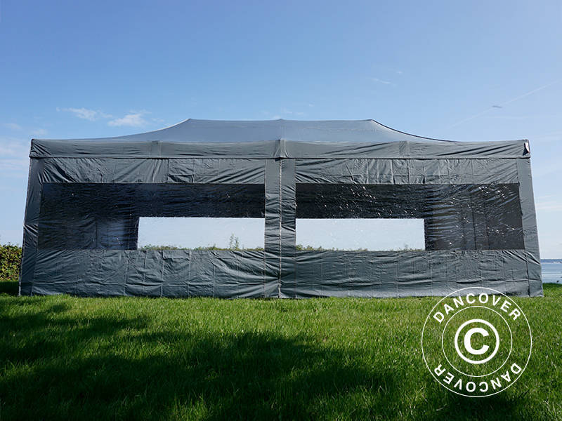 Quick-up telt FleXtents Xtreme 50 4x8m Grå, inkl. 6 sider