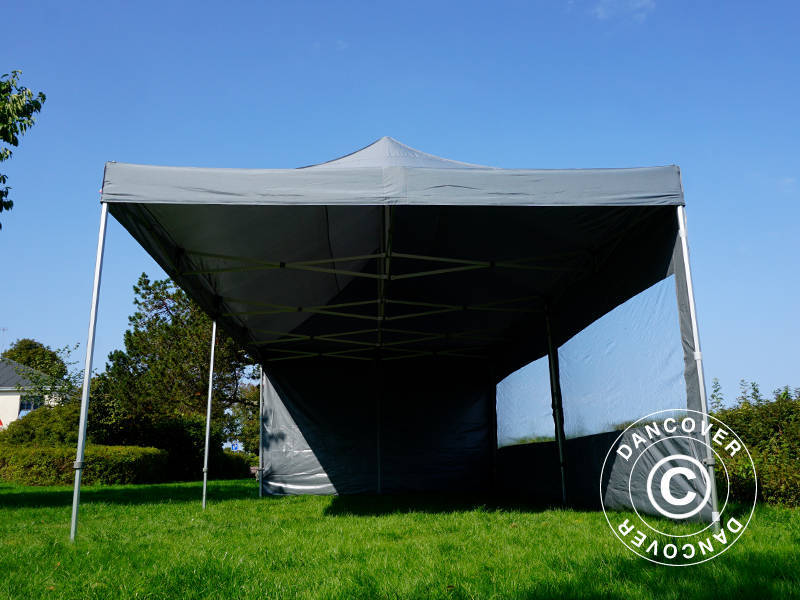 Quick-up telt FleXtents Xtreme 50 4x8m Grå, inkl. 6 sider