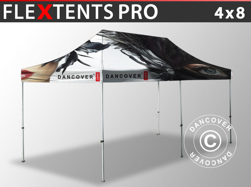Quick-up telt FleXtents PRO med full digital trykk, 4x8m