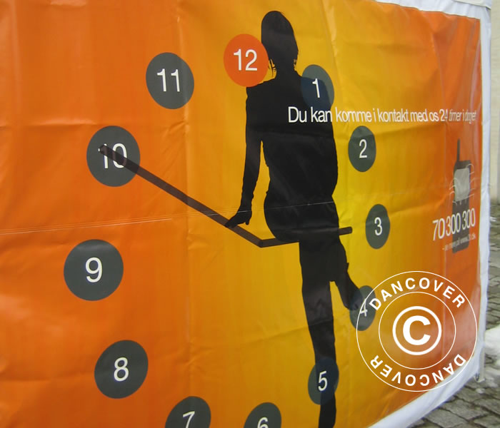 Quick-up telt FleXtents PRO med full digital trykk, 4x4m, inkl. 4 sider