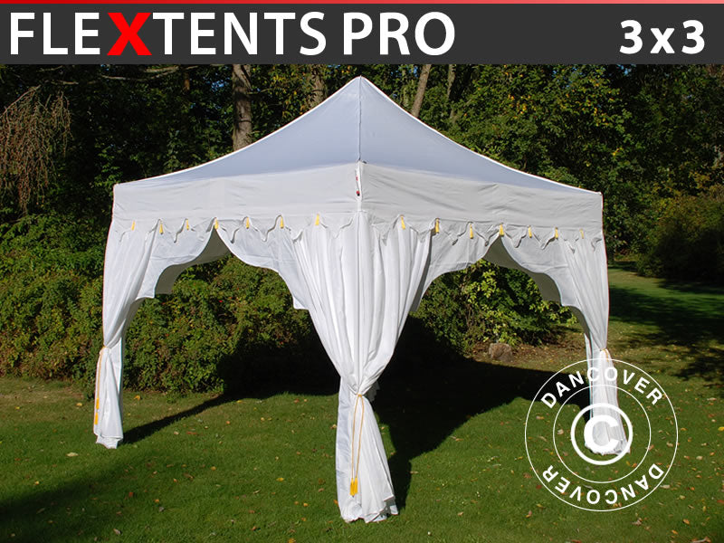 Quick-up telt FleXtents PRO "Raj" 3x3m Hvit/Gull