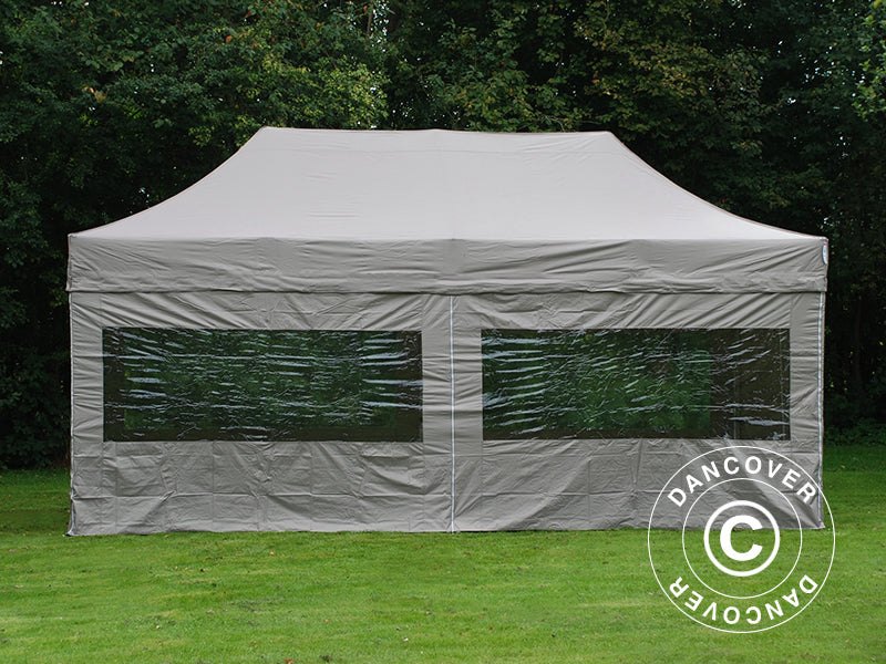 Quick-up telt FleXtents PRO 3x6m Latte, inkl. 6 sider
