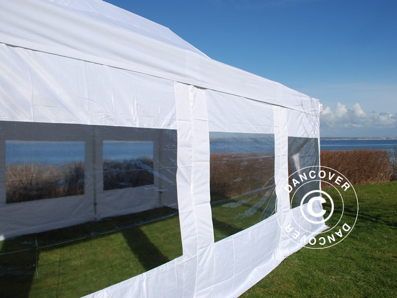 Quick-up telt FleXtents PRO 4x6m Hvit, inkl. 8 sider