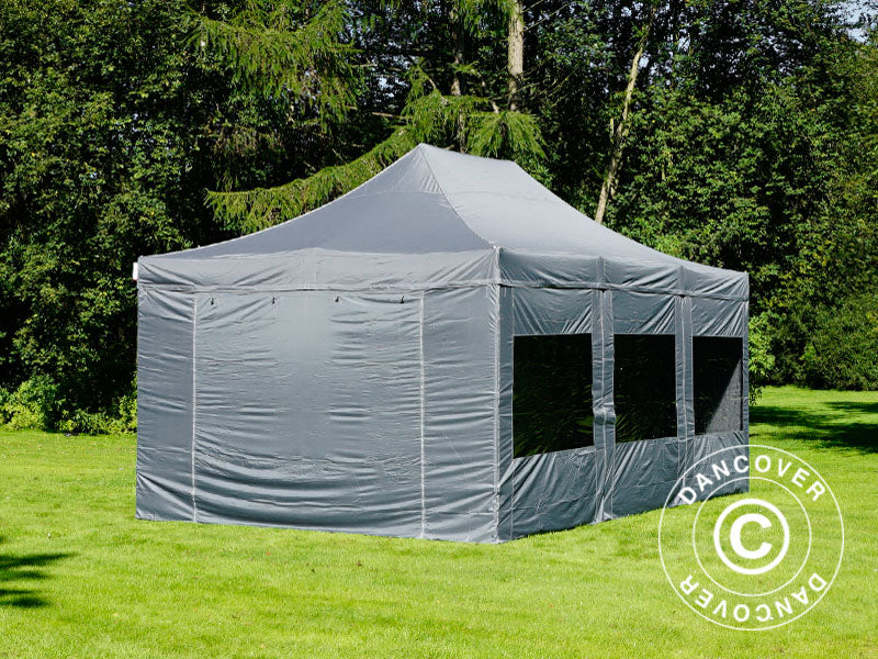 Quick-up telt FleXtents Xtreme 50 4x6m Grå, inkl. 8 sider
