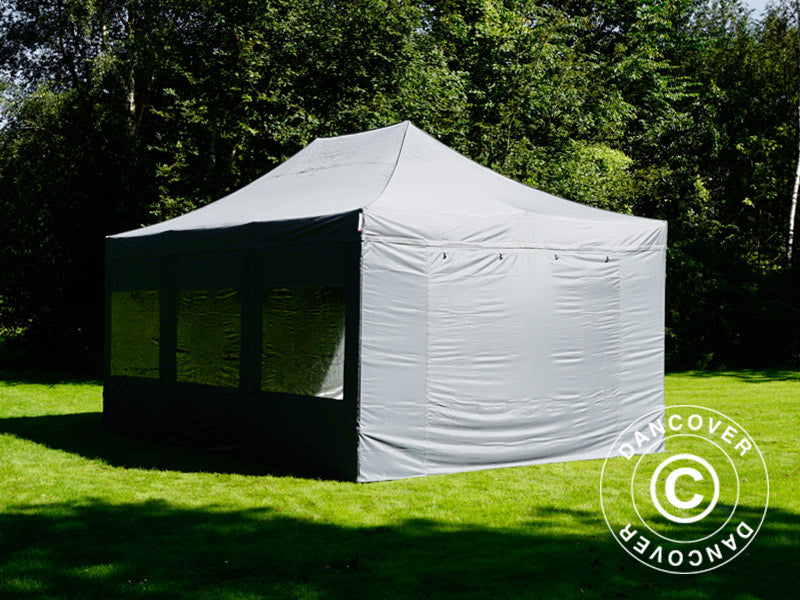 Quick-up telt FleXtents Xtreme 50 4x6m Grå, inkl. 8 sider