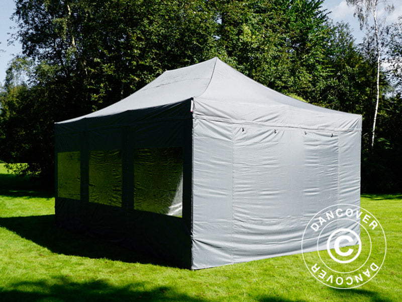 Quick-up telt FleXtents Xtreme 50 4x6m Grå, inkl. 8 sider