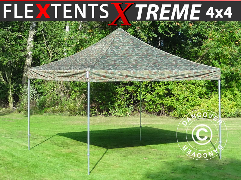 Quick-up telt FleXtents Xtreme 50 4x4m Kamuflasje
