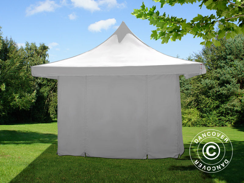 Quick-up telt FleXtents Pagoda Xtreme 50 4x4m / (5x5m) Hvit, inkl. 4 sider