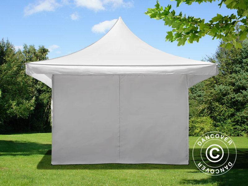 Quick-up telt FleXtents Pagoda Xtreme 50 4x4m / (5x5m) Hvit, inkl. 4 sider