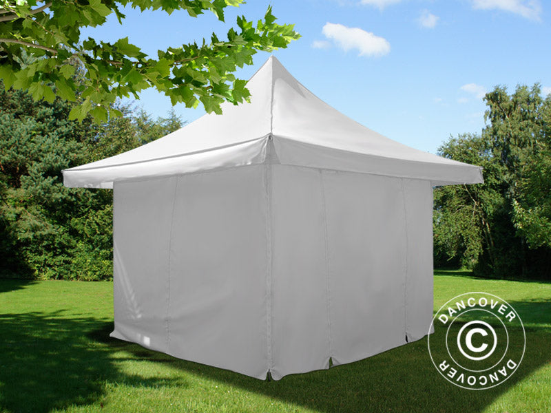 Quick-up telt FleXtents Pagoda Xtreme 50 4x4m / (5x5m) Hvit, inkl. 4 sider
