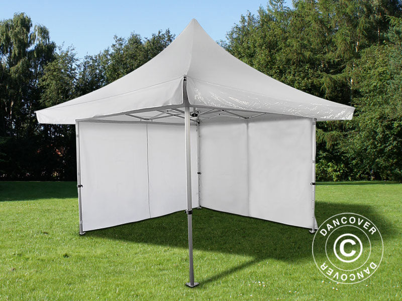 Quick-up telt FleXtents Pagoda Xtreme 50 4x4m / (5x5m) Hvit, inkl. 4 sider