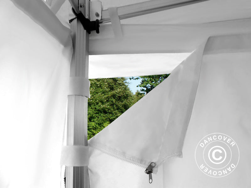 Quick-up telt FleXtents Pagoda Xtreme 50 4x4m / (5x5m) Hvit, inkl. 4 sider