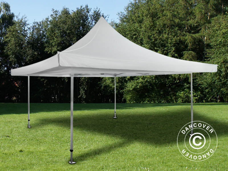 Quick-up telt FleXtents Pagoda Xtreme 50 4x4m / (5x5m) Hvit, inkl. 4 sider
