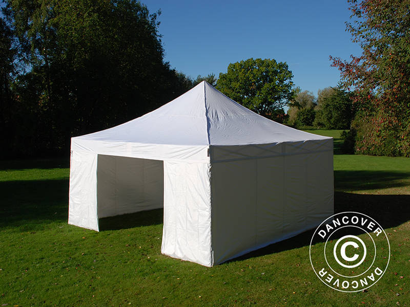 Quick-up telt FleXtents Xtreme 50 5x5m Hvit, inkl. 4 sider