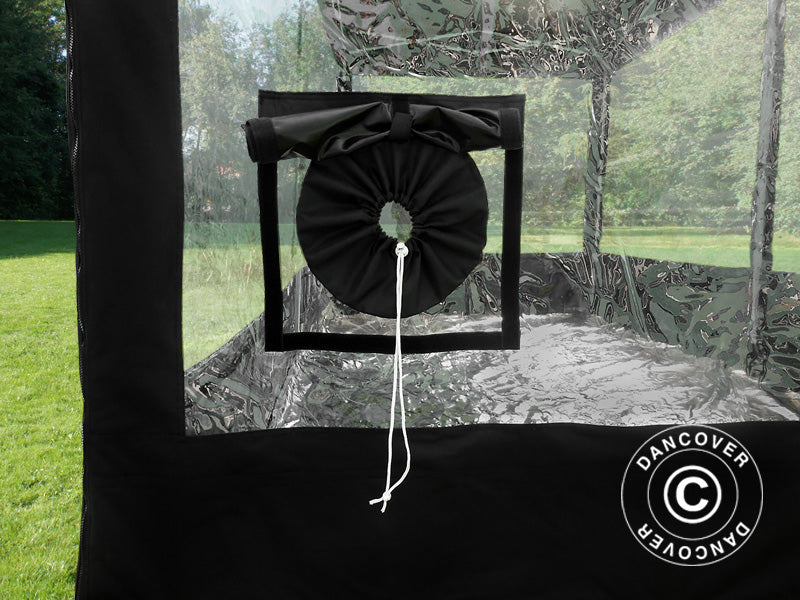 Sammenleggbar garasje FleX Carcover, 3x6m, Svart