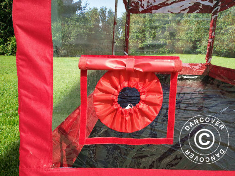 Sammenleggbar garasje FleX Carcover, 2,5x5m, Rød