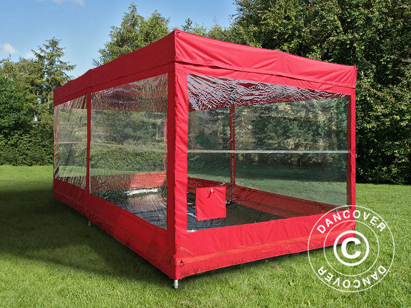 Sammenleggbar garasje FleX Carcover, 3x6m, Rød